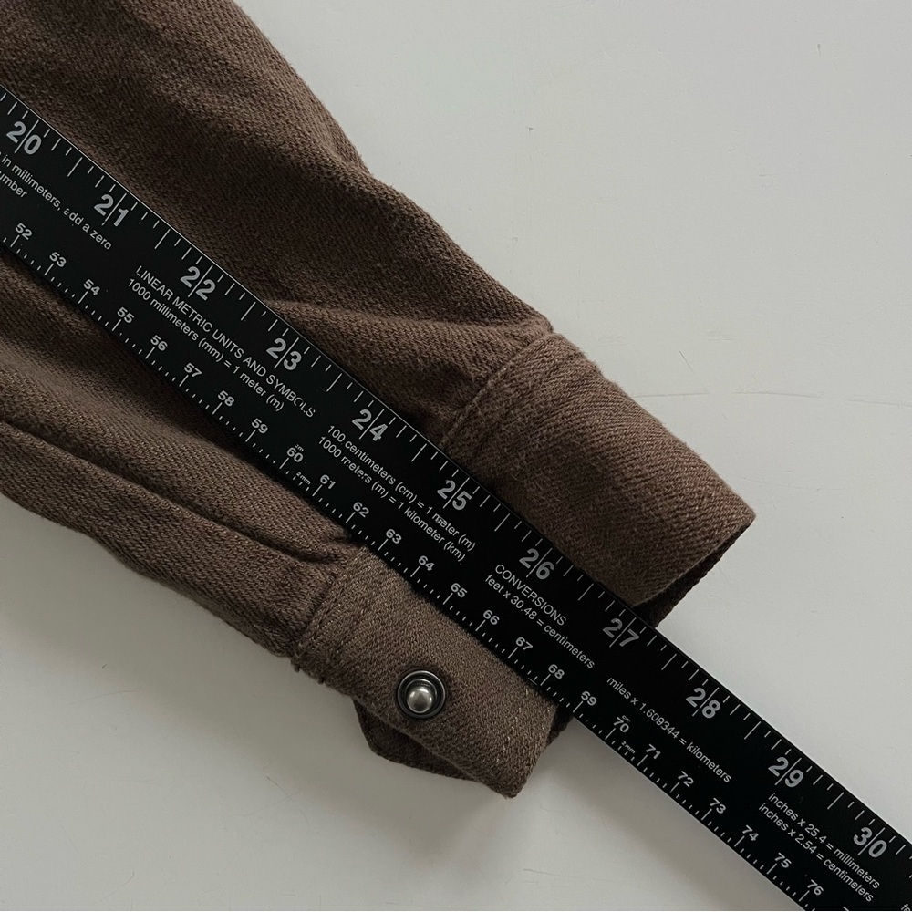 Vtg Free People 1970 Batwing Utility Hooded Jacket Sz S Brown Boho Poncho 90s - Picture 7 of 11
